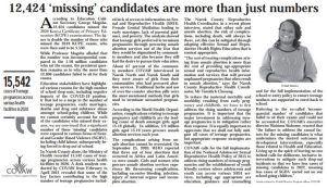 12,424 'missing' candidates are more than just numbers